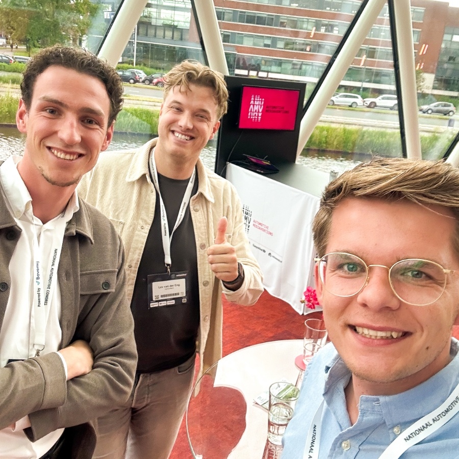 Jesse, Lev en Joël op het Nationaal Automotive Congres 2024